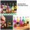 48Pièces Mini Bouteilles Plastique Colorées Décor Élégant Maison 5