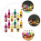 48Pièces Mini Bouteilles Plastique Colorées Décor Élégant Maison 6