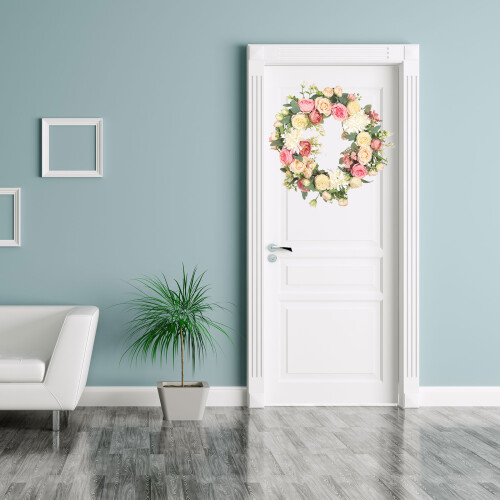 Silk Cloth Peony Wreath