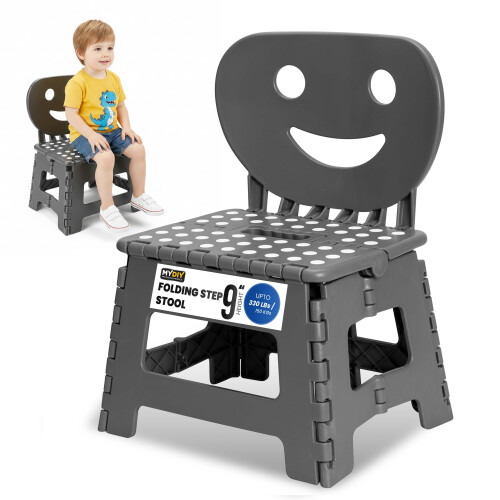 Folding Step Stool 2 in 1 Foldable Chair & Step Stool