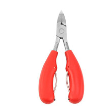 (Red)Pinza ergonómica para uñas de los pies con pico afilado para uñas encarnadas y piel muerta