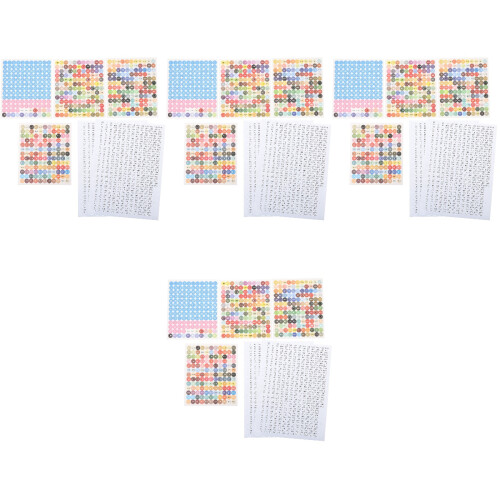 12Feuilles Autocollants Numérotation Rangement Couleurs 1