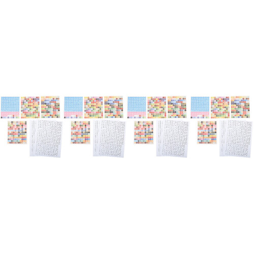 12Feuilles Autocollants Numérotation Rangement Couleurs 2