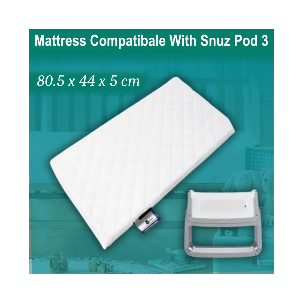 Snuzpod 3 Bedside Crib Mattress - Breathable Foam Mattress Pad, 80 X 44 X 5 Cm Feelit