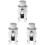 3Pièces Bouchon Bouteille Vin Sécurisé Acier Silicone Argent 1