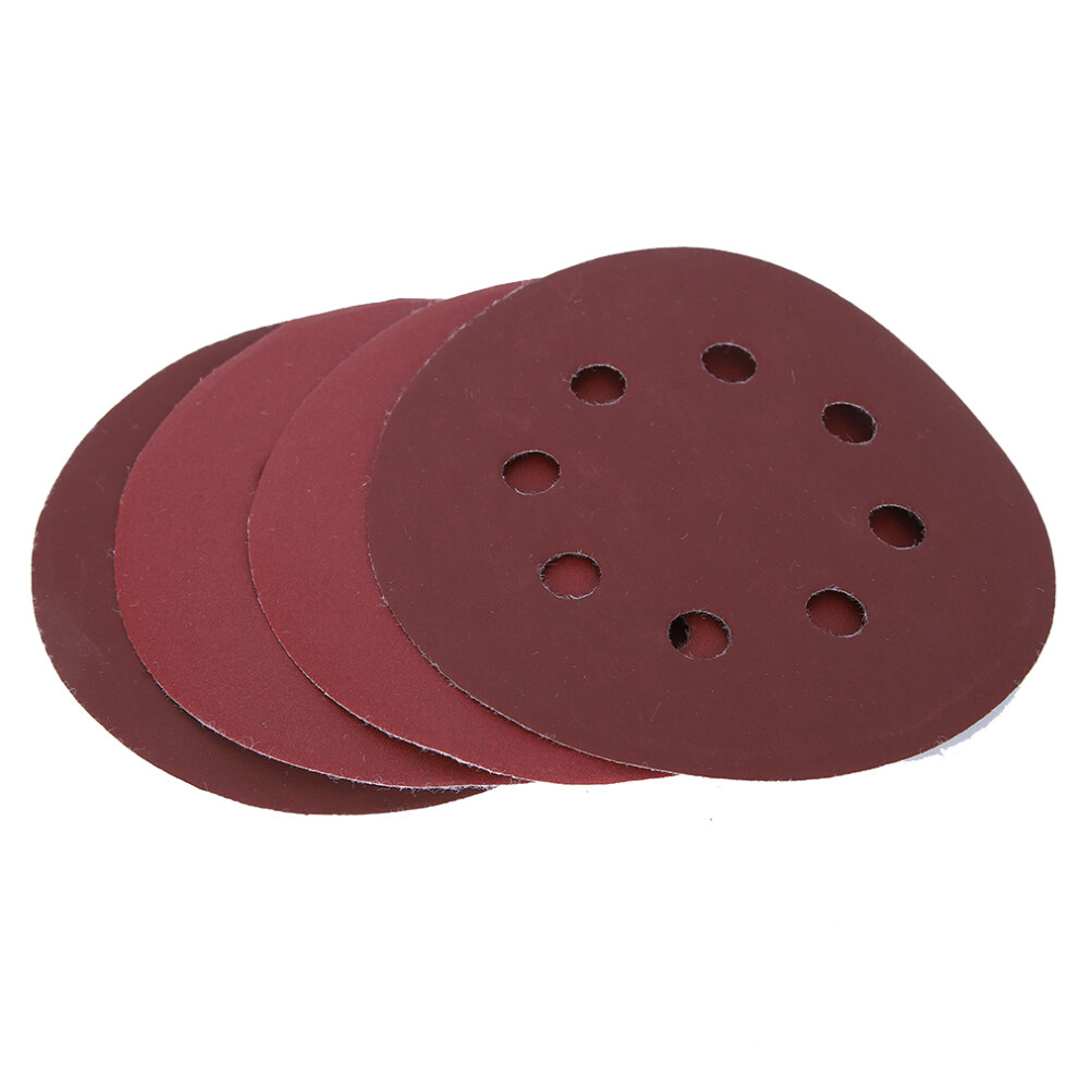 100PCS 5in 8 Hole Abrasive Paper 1200 Grit Discs