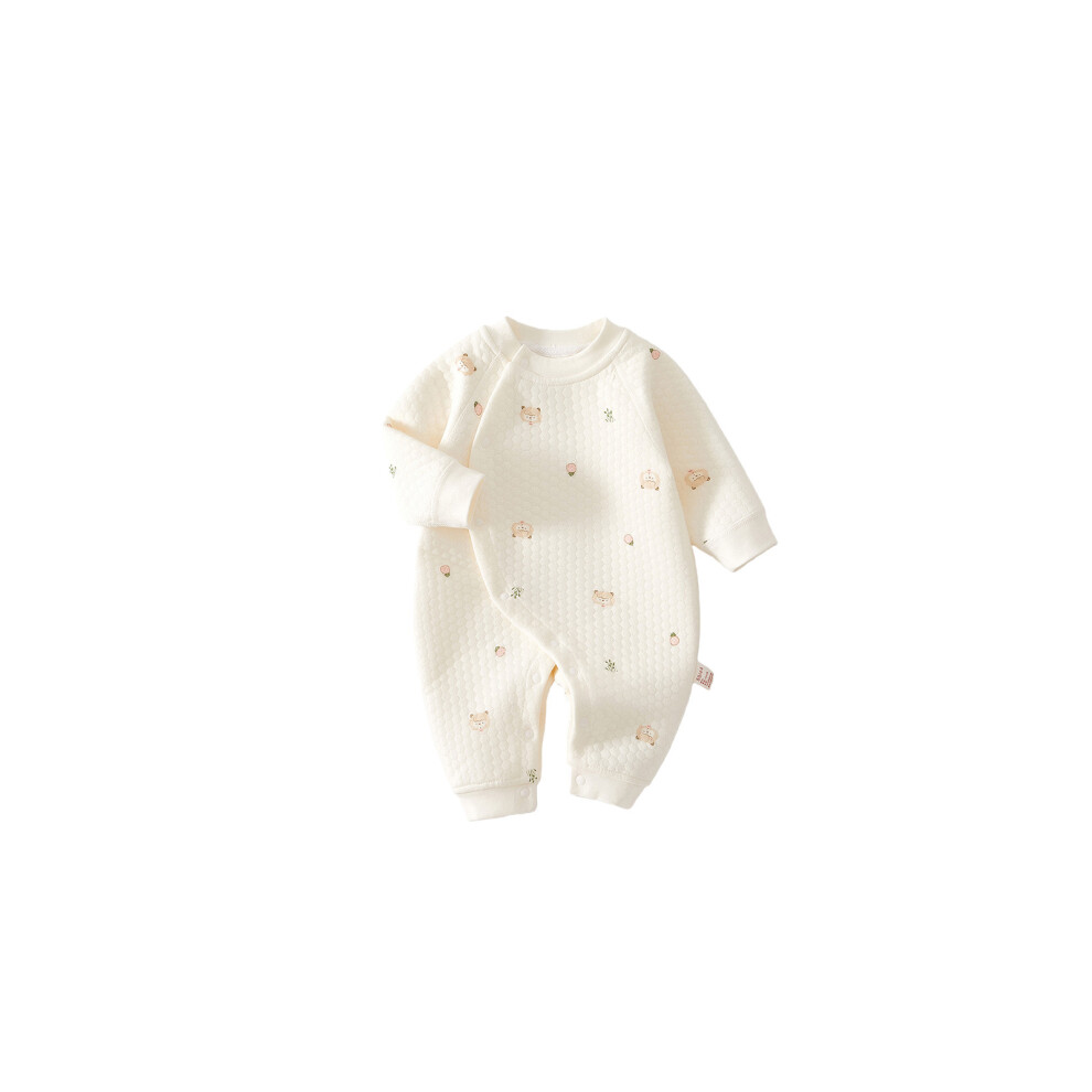 Baby Jumpsuit Boy Girl Romper 3 Layers- Lamb 0 To 3 Months Pink