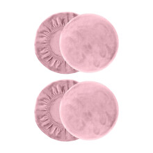 Weicher, elastischer, silberfarbener Samt-Sofa-Stuhlbezug,-Rosa