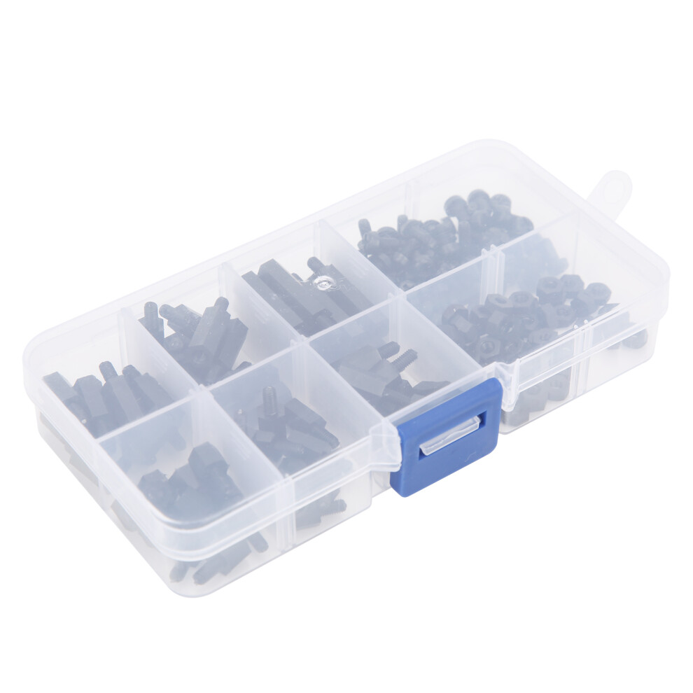 180pc Nylon Screws Nut Assortment Standoff Kit