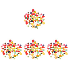 200Pièces Mini Fruits Simulés Colorés En Résine Pour Maison De