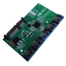 Expansion Card 1 Till 5 Portar SATA3.0 Controller Card Moderkort Port Multiplier Riser Card HUB Adapter