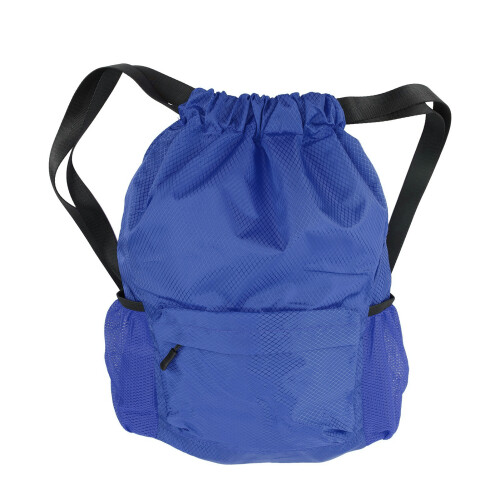 Blue Drawstring Swim Backpack Dry Wet Design