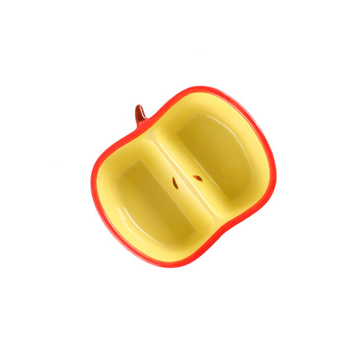 Keramik-Serviertablett mit glatter-Zweiteiliger Apfel