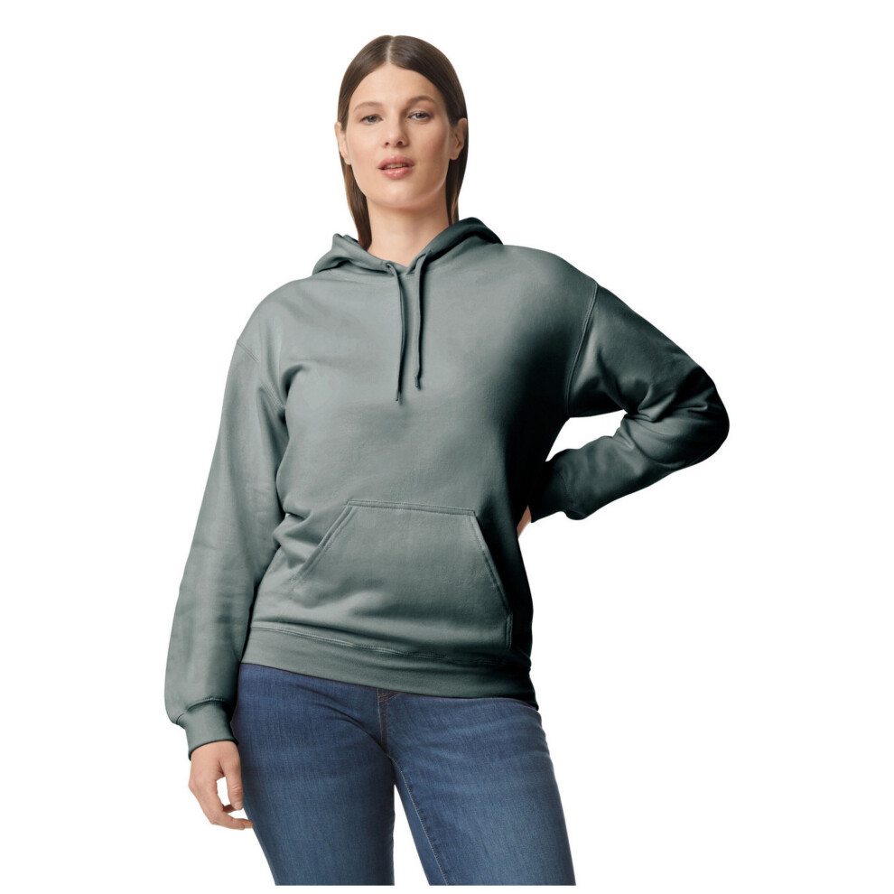 Gildan (M, Dark Heather) Mens Softstyle Heather Midweight Hoodie Multicoloured
