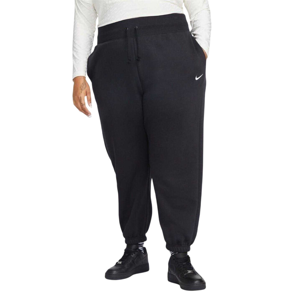 Nike (16 Uk R, Black/Sail) Womens/Ladies Phoenix Fleece Jogging Bottoms