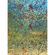 Buntglas-Fensterfolie, Regenbogen-Blumenmuster, statische-6
