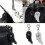 Charm Dot Fabric Keychain Heart Shape With Wing Decoration-Black 3