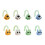 Textured Silicone Relaxation Worry Stones For-white cat head 3