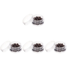 4Boîtes Perles Silicone Marron Pour Extensions Et Dreadlocks