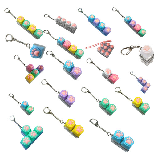 Cute Puss Shaped Keypad Button Stress Reliever Squeeze Toy-E 1