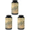 3Pcs Tinplate Candy Cookie Jars with Lids Cute Multi-Color Storage Set 1