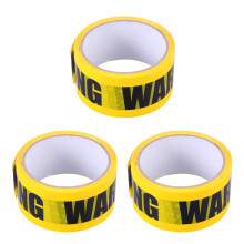 3Rolls Yellow Safety Tape Self Adhesive Barrier Tape for Floors Walls