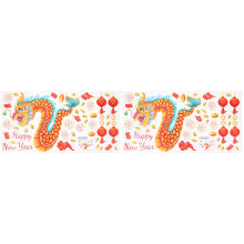 2Pcs PVC Static Window Clings for Glass Dragon Year New Year Decor