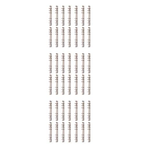 60Pcs Portable Silver Metal Ring Binder Folder for Office and School