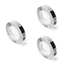 3Rollen Duurzame Zwarte Papieren Embossing Tapes Voor En Kantoor