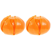 2St Stressbal Speelgoed Realistisch Persbare Mandarijn