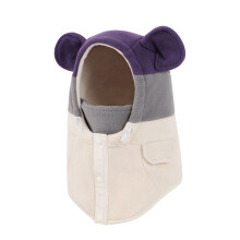 Infant Face Cover Hooded With Elastic Band Adjustable Fit-white