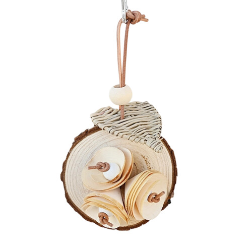 Multiple Textured Parrots Chewing Toy With Pinecones And-small