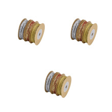 9Rolls Assorted Christmas Gift Wrapping Cord Ribbon Rope for Craft Use