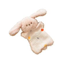 Gefüllte Handpuppe, beruhigende Puppe,-rosa Kaninchen