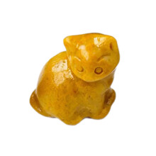 Crystal Lucky Cats Miniature Statue Ornament for Home-topaz
