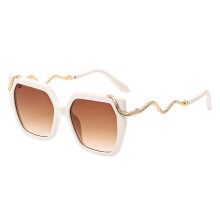 Modieuze unisex-zonnebril met vierkant frame, slangentempels,-5