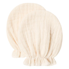 Newborns Face Protective Mittens Soft Comfortable Gloves-Beige