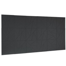 Geluidpaneel - DUOKU - LYPB180303 - Set van 18 - 30x30x1 cm - Zwart zelfklevend