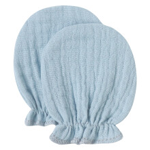 1 Pair Toddler Scratch Resistant Mittens for-Light blue
