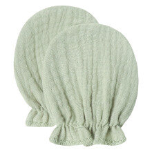 1 Pair Infant Scratch Prevention Gloves Comfortable and-green