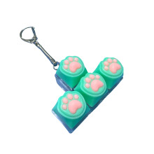 Silicone Puss Foot Keycap Switches Tester Cartoon Anxiety-N