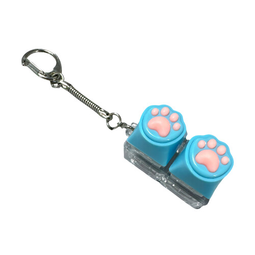 Fun Puss Foot Design Keycap Keyring Pendant Reduce Stress-H