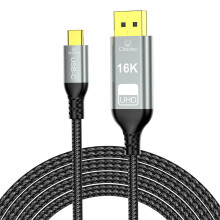 Zeer snelle 80Gbps USB C naar DP 2.1-verlengkabel voor 8K 60Hz