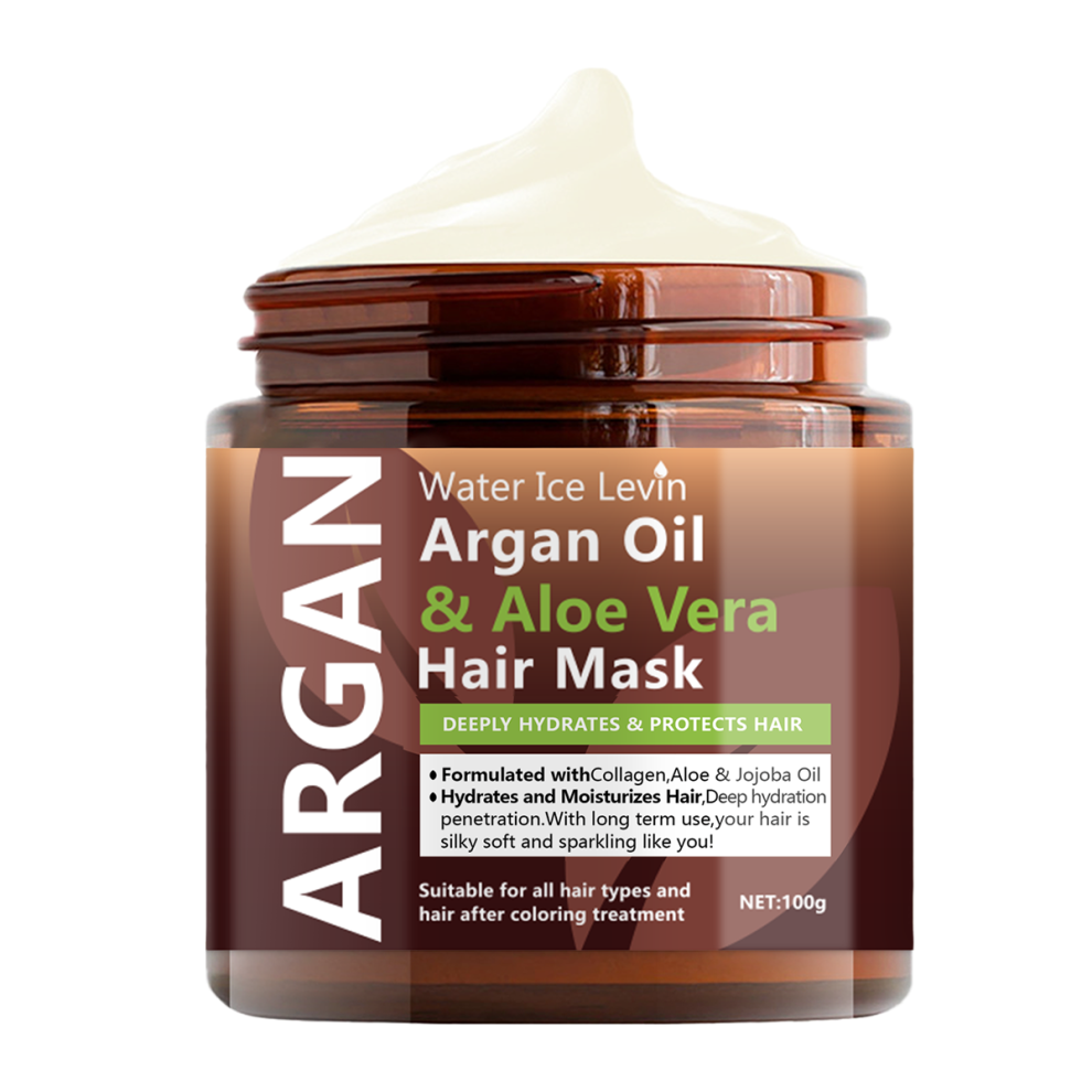 (1pcs) Argan Oil & Aloe Vera Hair Mask Collagen Keratin Treatment Hairs Conditioner Hair Essential Oil Nourishing for Dry Damaged