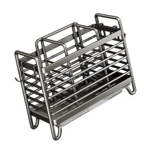 Easy Install Adhesive Wall Mounted-Gray Three compartment