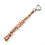 Wax Thread Key Ring Handmade Metal Net Pocket Lipsticks-Coffee 1