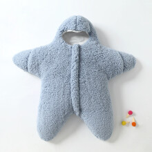 (Blue,L)Saco de Dormir Bebé Estrella y Conejo con Tela Premium para Regalo Temporada Fría Bebé