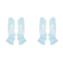 Formele handschoenen, lang ontwerp voor bruid,-Lichtblauw 70