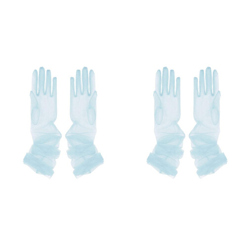 Wedding Accessory Gloves Long Sleeve for Bride-Light Blue 70