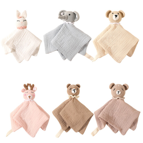 Serviette douce en coton pour bébé, couverture au Crochet,-F 1